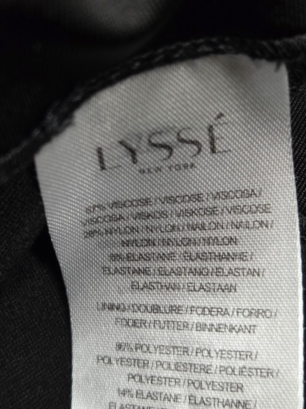 Lysse Black Straight-Leg Ponte Pants Casual Office Size XL - Picture 9 of 9